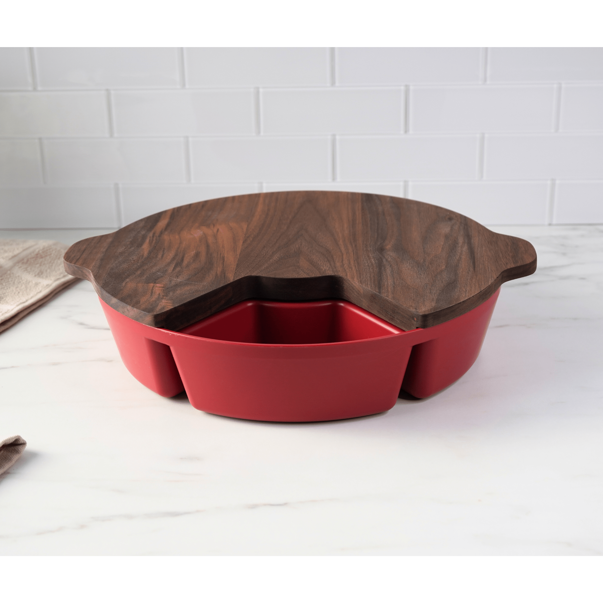 Walnut Set (Board, Tray, and Lid) - SwivelServe