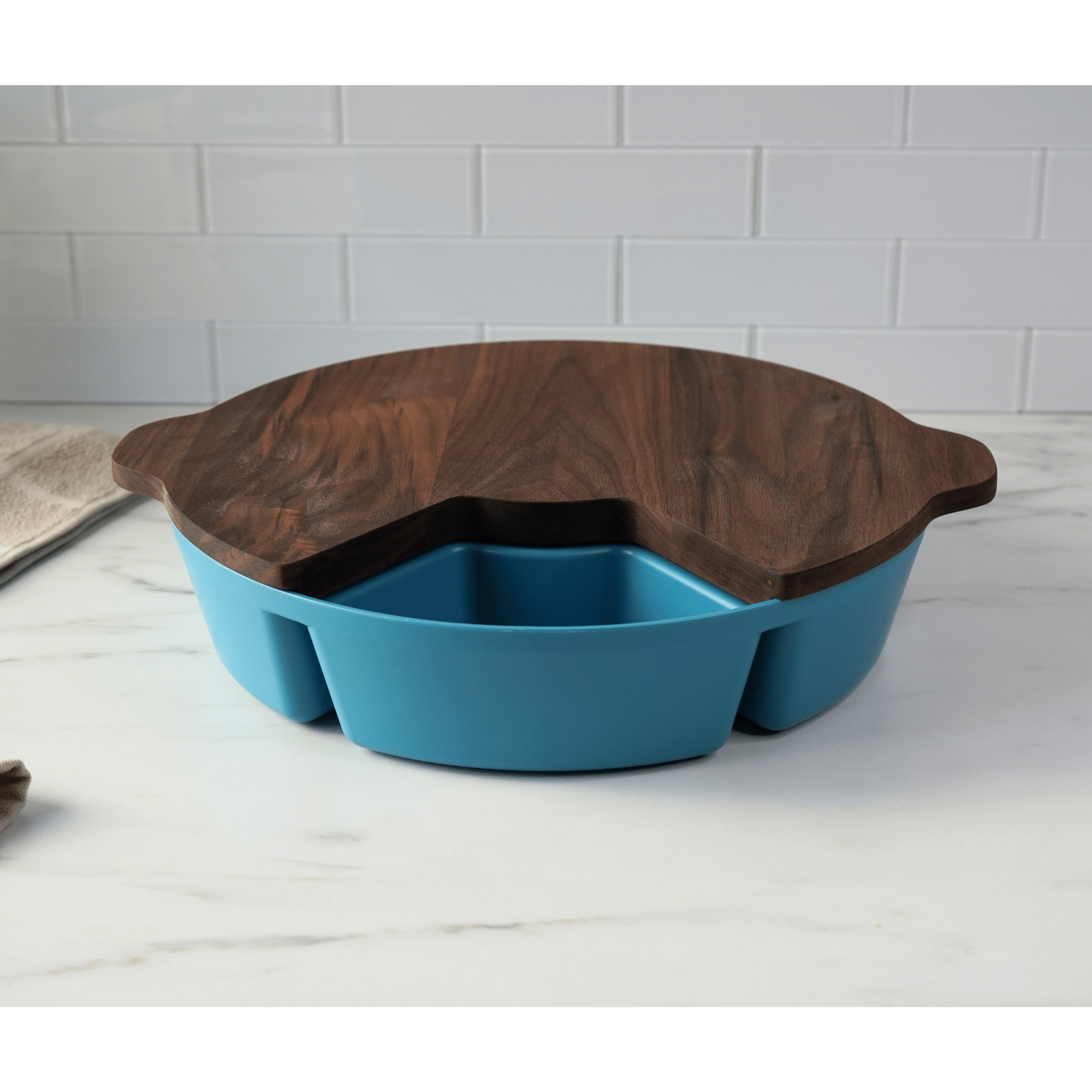 Walnut Set (Board, Tray, and Lid) - SwivelServe